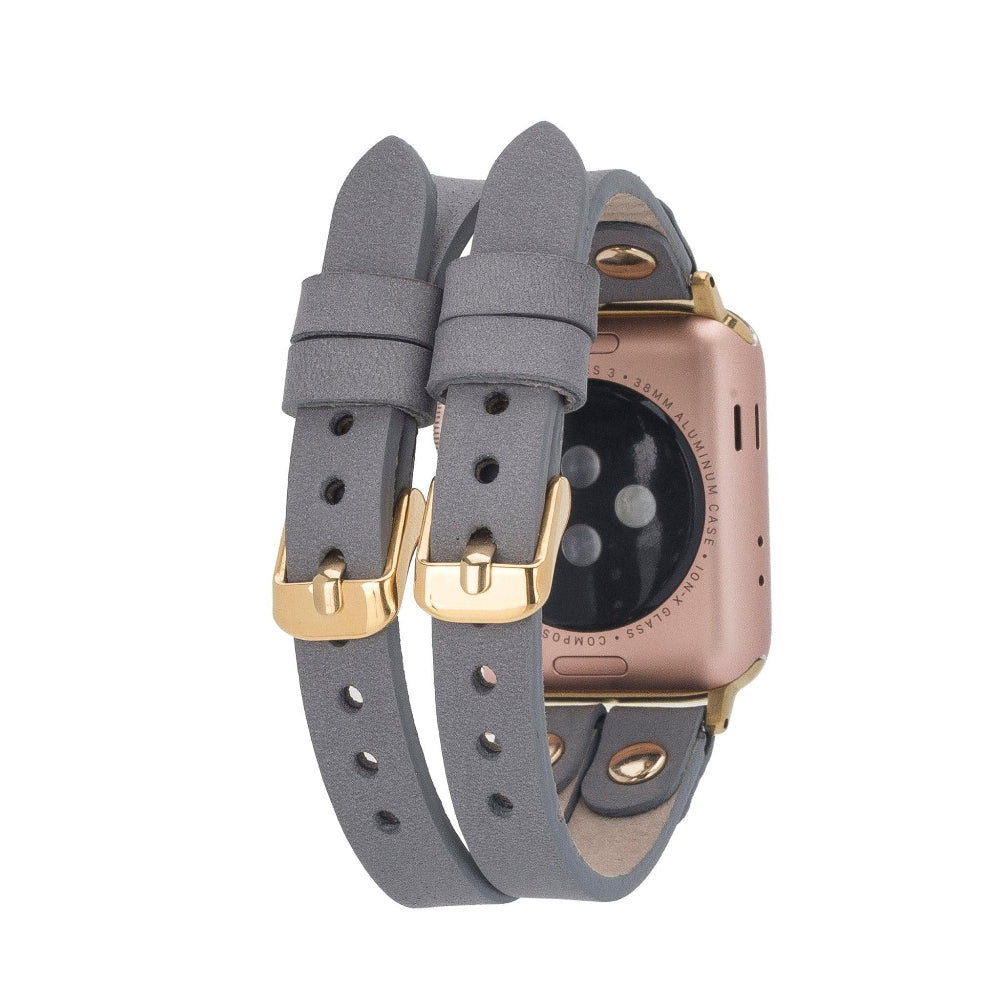 Bracelet double en cuir Durham Ely pour Apple Watch