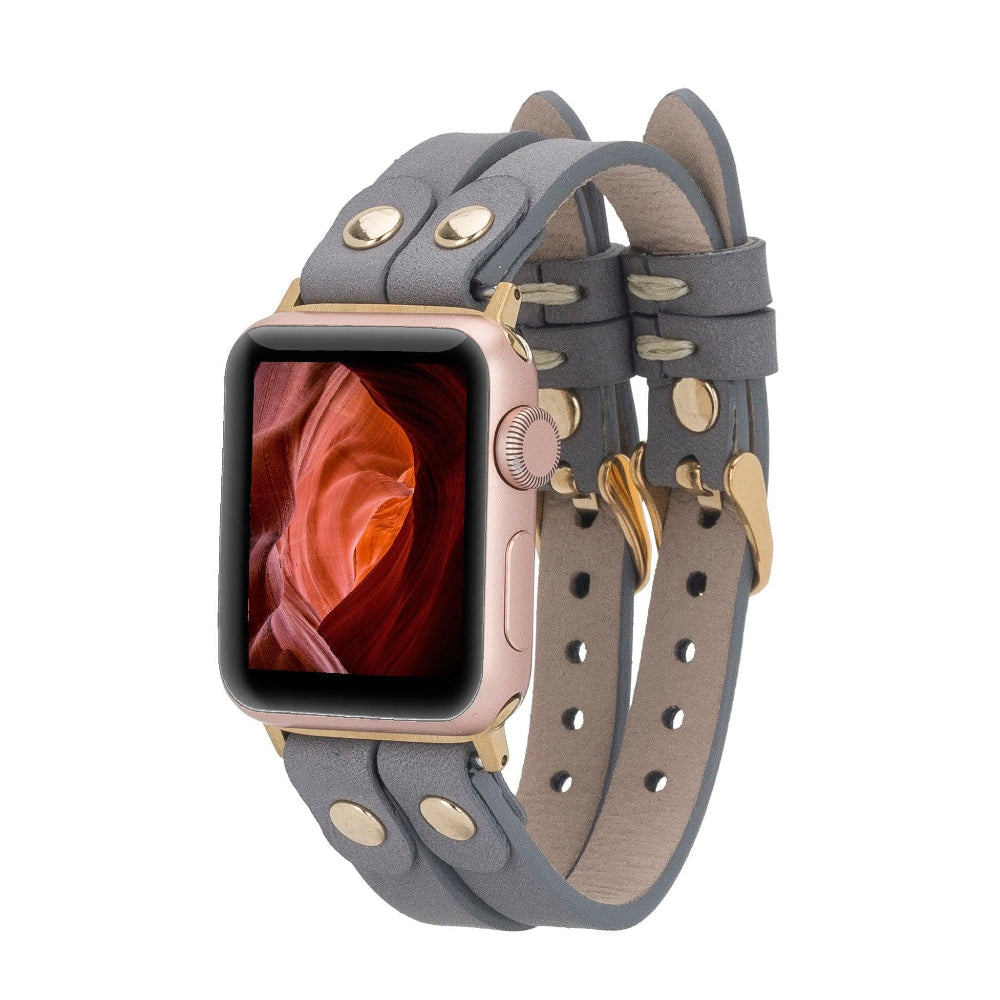 Bracelet double en cuir Durham Ely pour Apple Watch