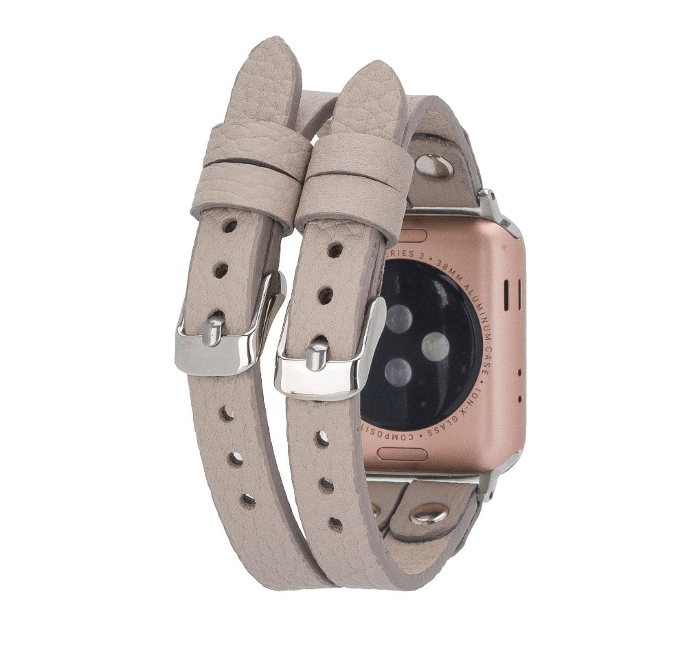Bracelet double en cuir Durham Ely pour Apple Watch