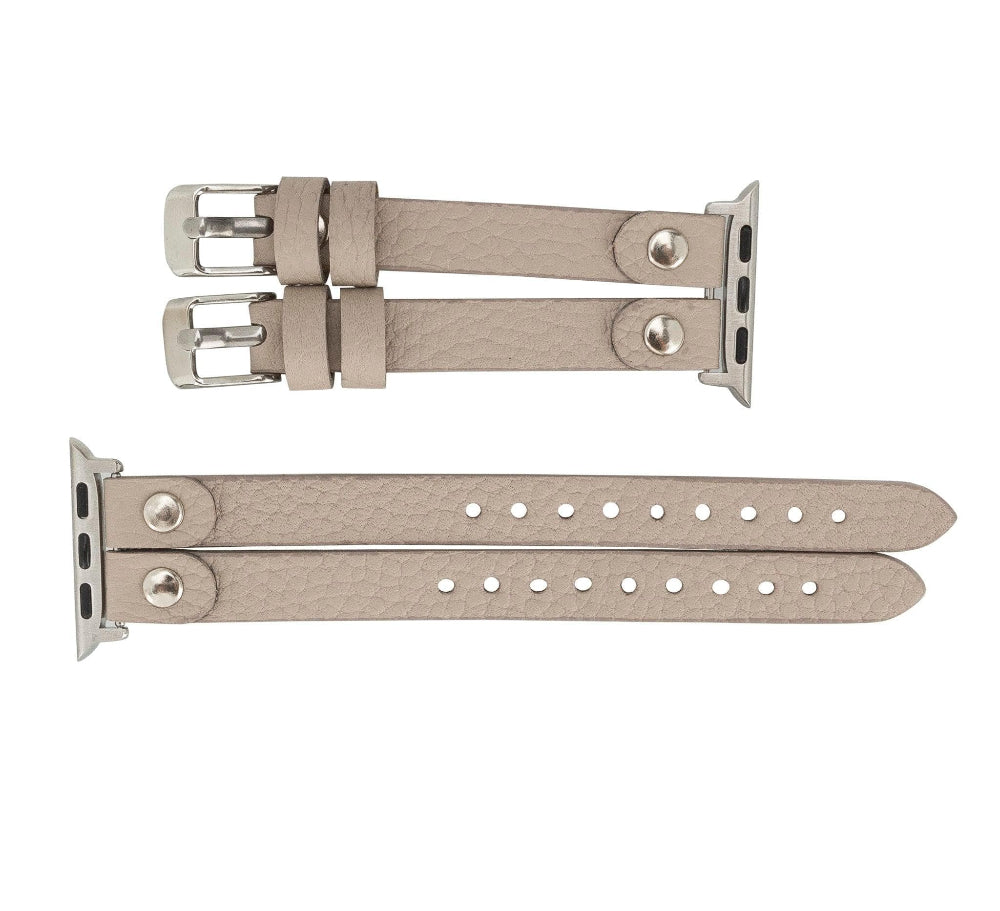Bracelet double en cuir Durham Ely pour Apple Watch