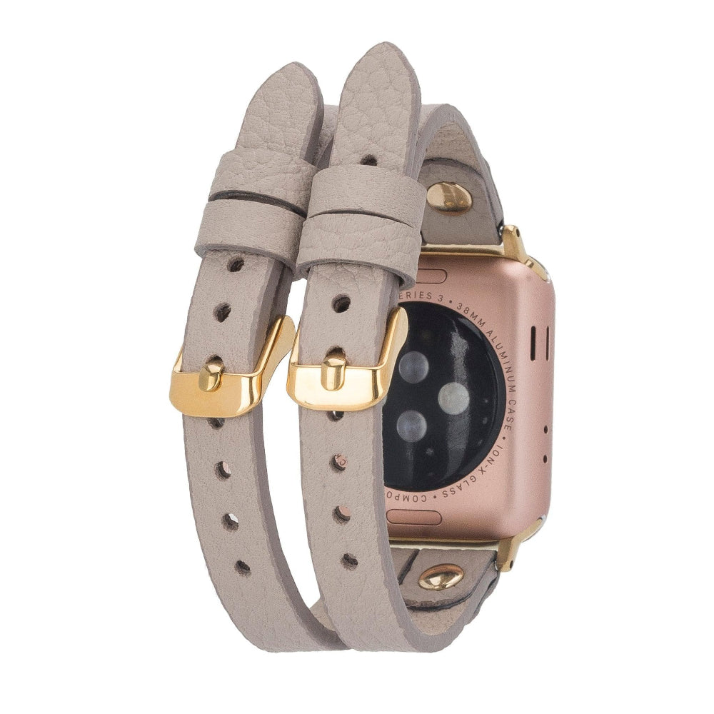 Bracelet double en cuir Durham Ely pour Apple Watch