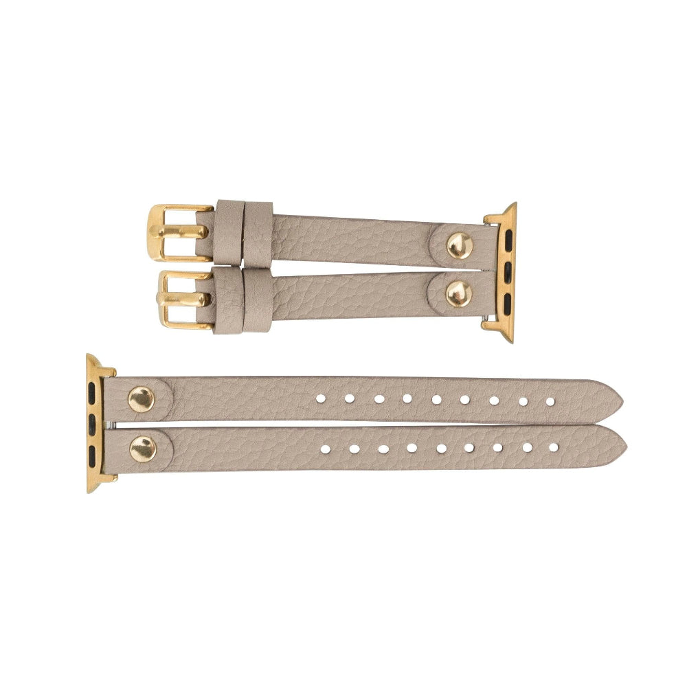 Bracelet double en cuir Durham Ely pour Apple Watch