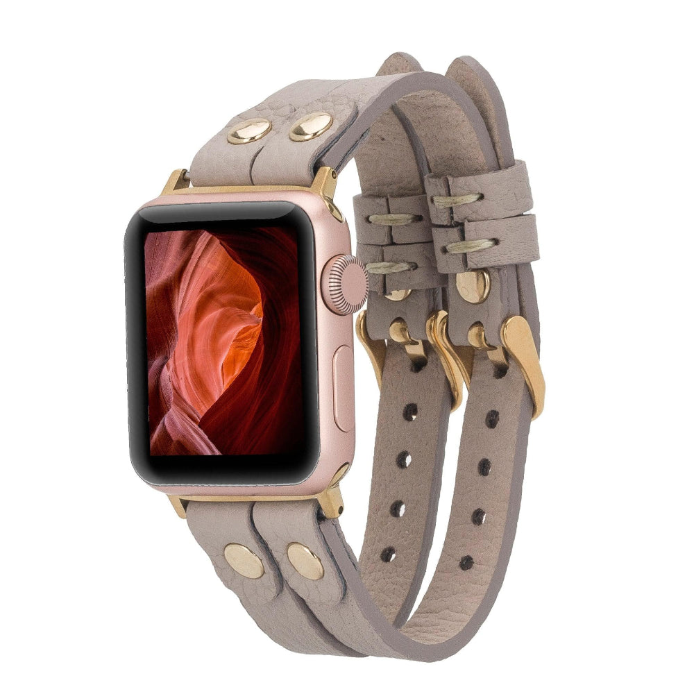 Bracelet double en cuir Durham Ely pour Apple Watch