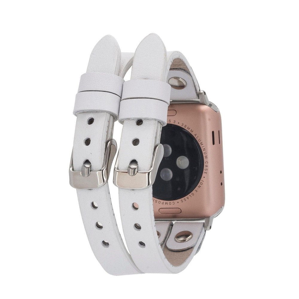 Bracelet double en cuir Durham Ely pour Apple Watch