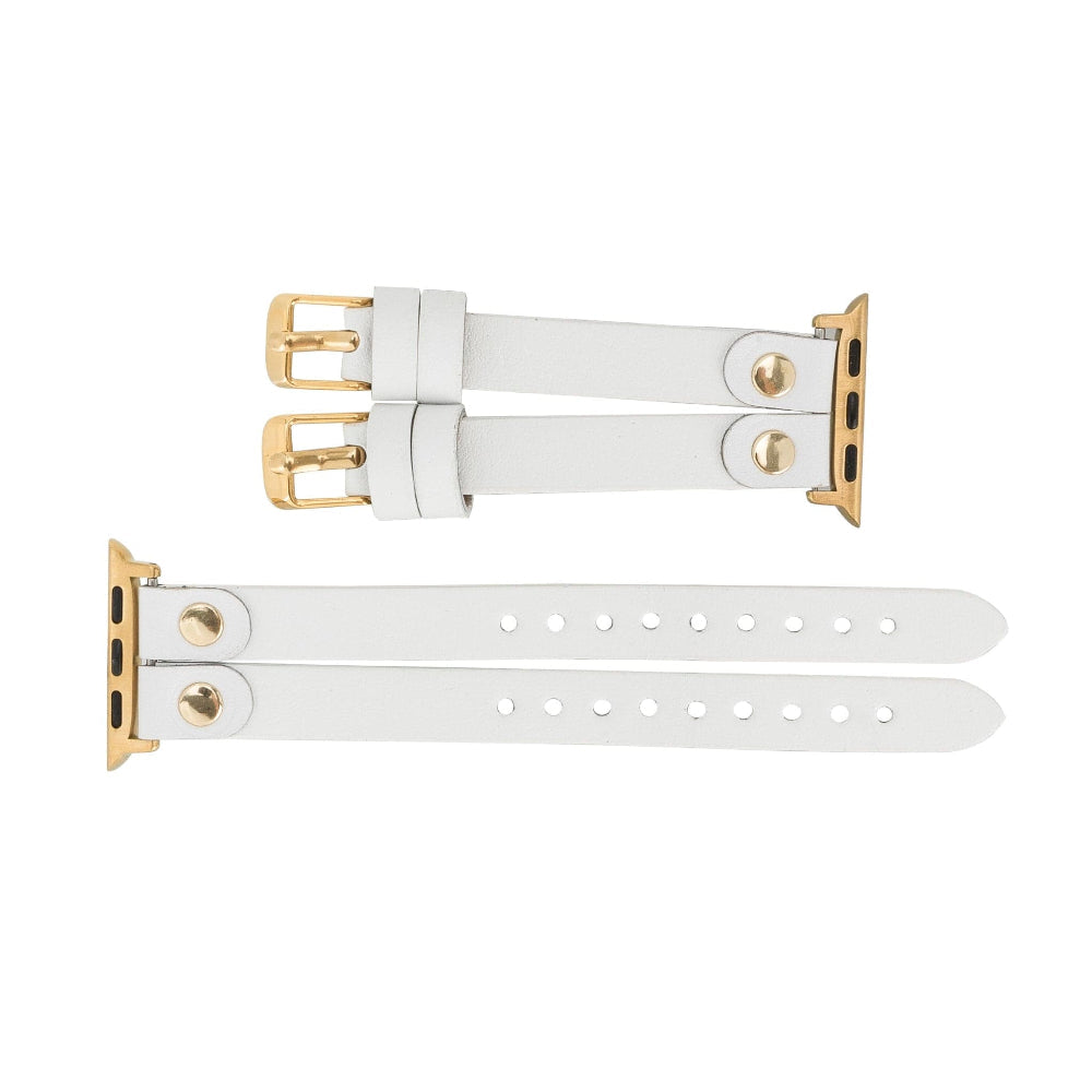 Bracelet double en cuir Durham Ely pour Apple Watch