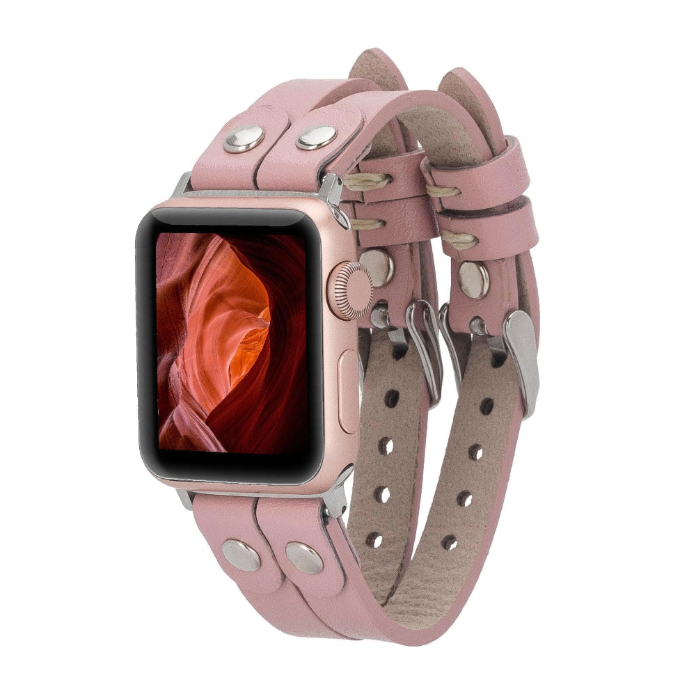 Bracelet double en cuir Durham Ely pour Apple Watch