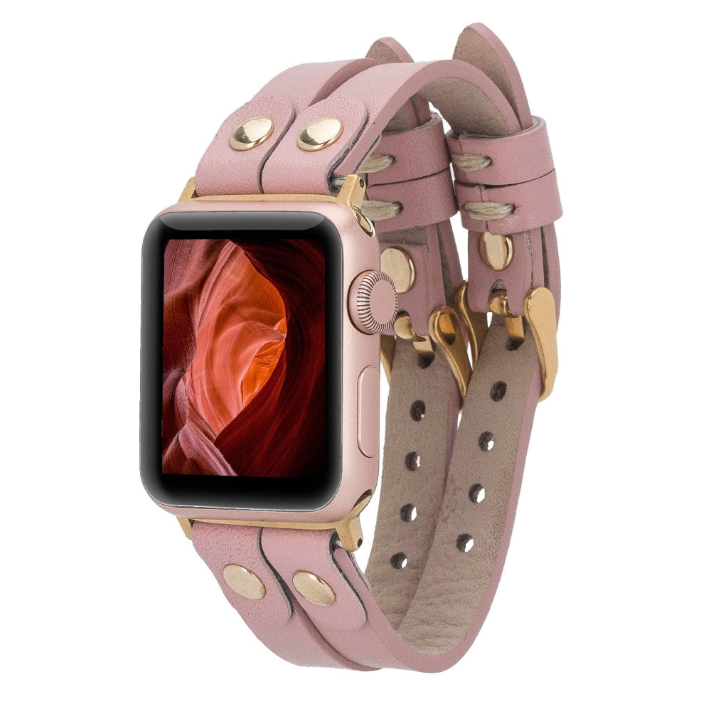 Bracelet double en cuir Durham Ely pour Apple Watch