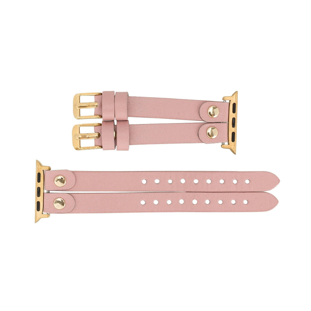 Bracelet double en cuir Durham Ely pour Apple Watch
