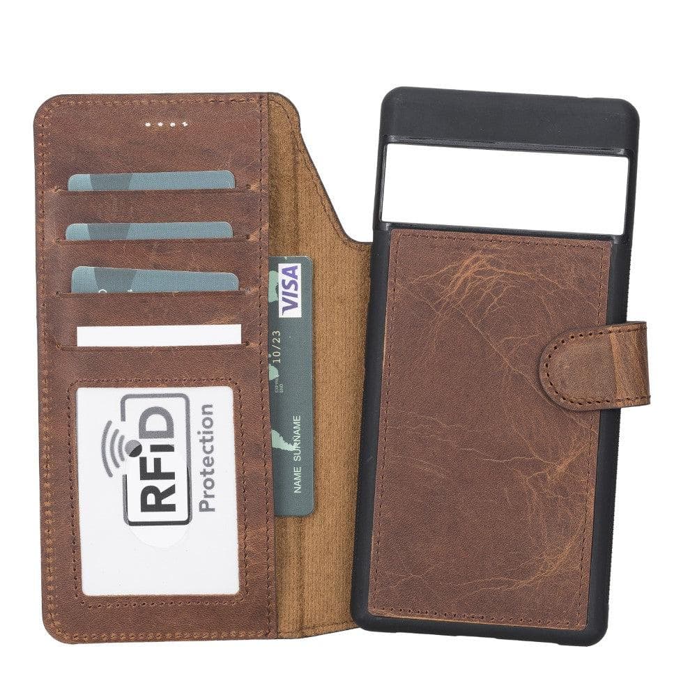 Étui portefeuille amovible en cuir Magic pour Google Pixel 6 Pro