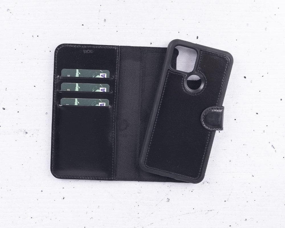 Étui portefeuille amovible en cuir Magic pour Google Pixel 5