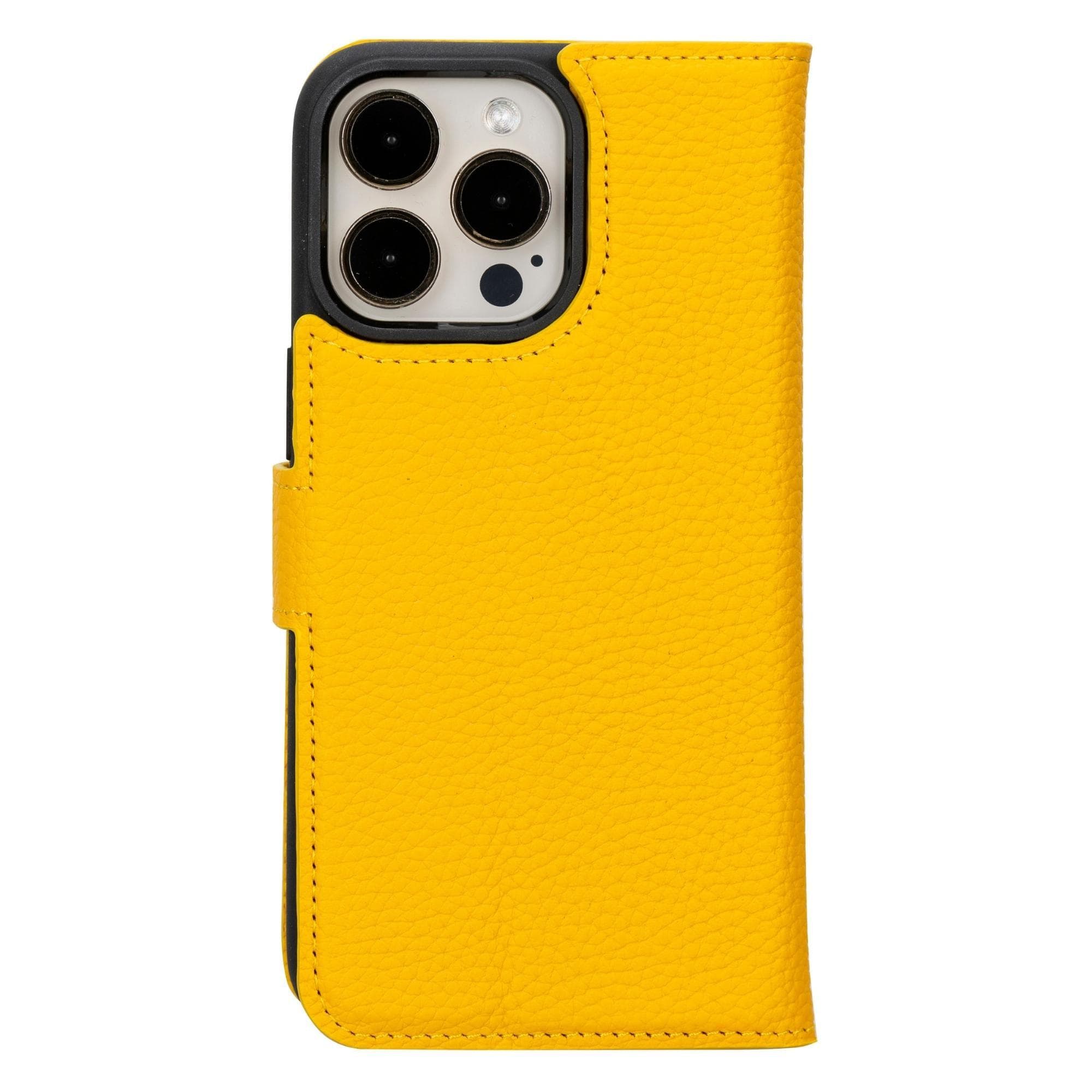 Magnem iPhone 15 Pro Genuine Leather Magic Detachable Wallet Case