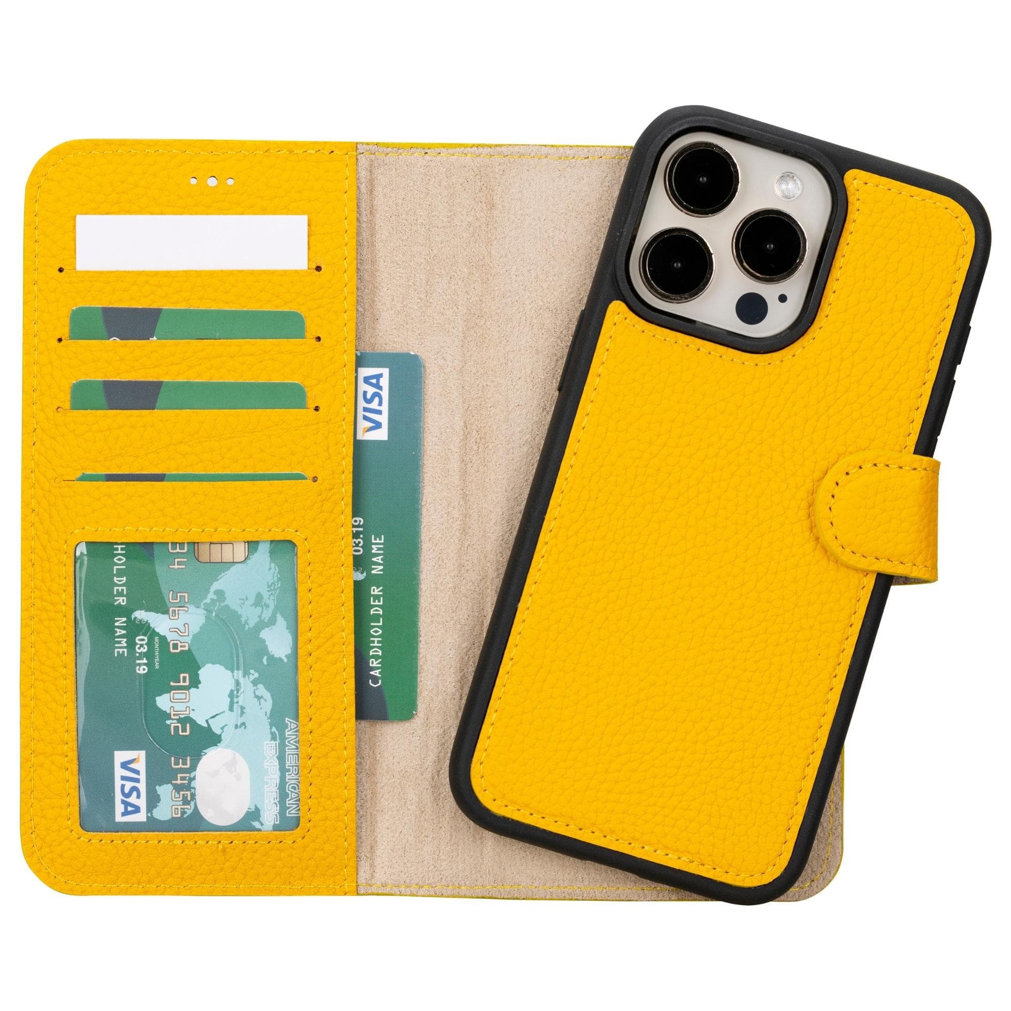 Magic iPhone 15 (6.1") Detachable Leather Wallet Case