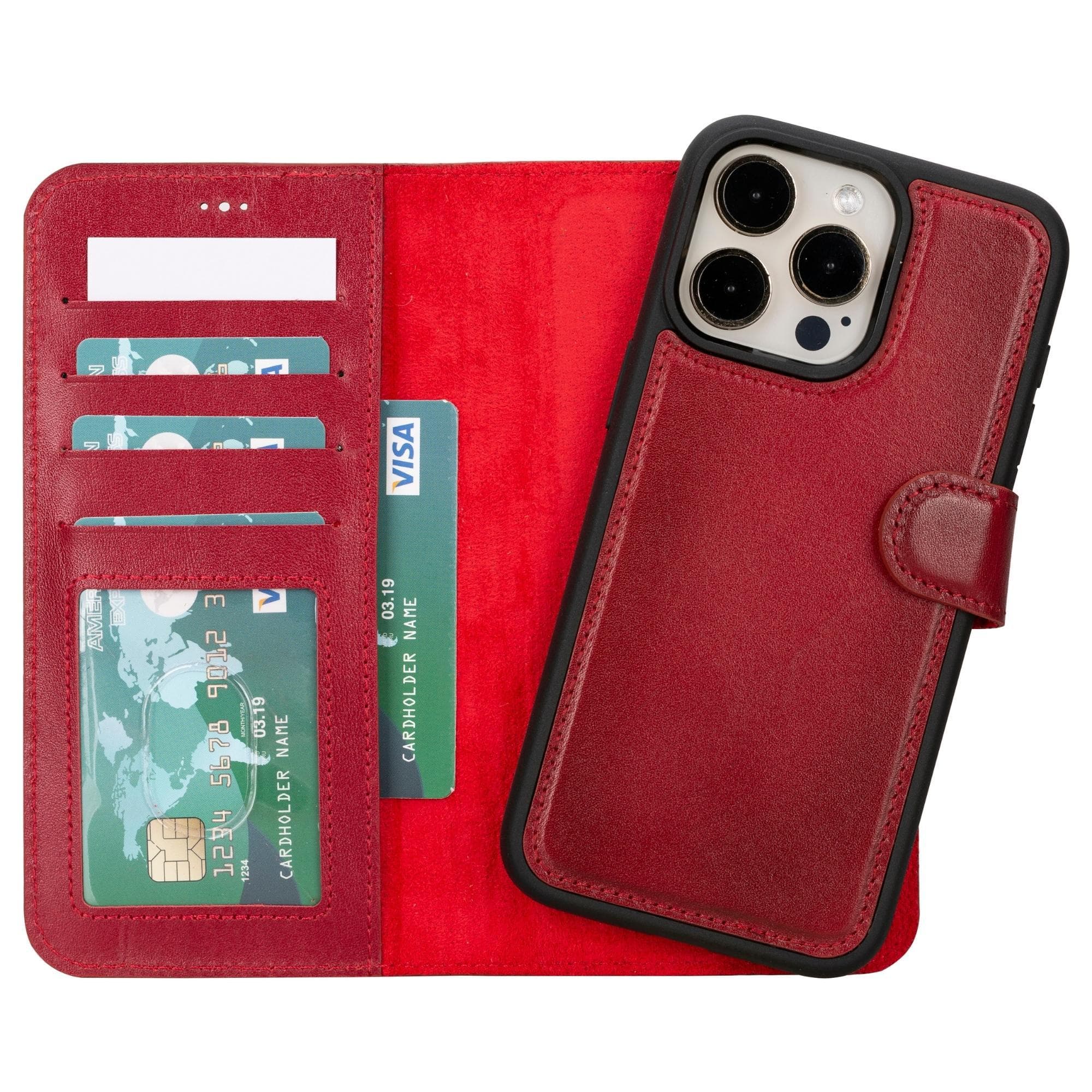 Magic iPhone 15 (6.1") Detachable Leather Wallet Case
