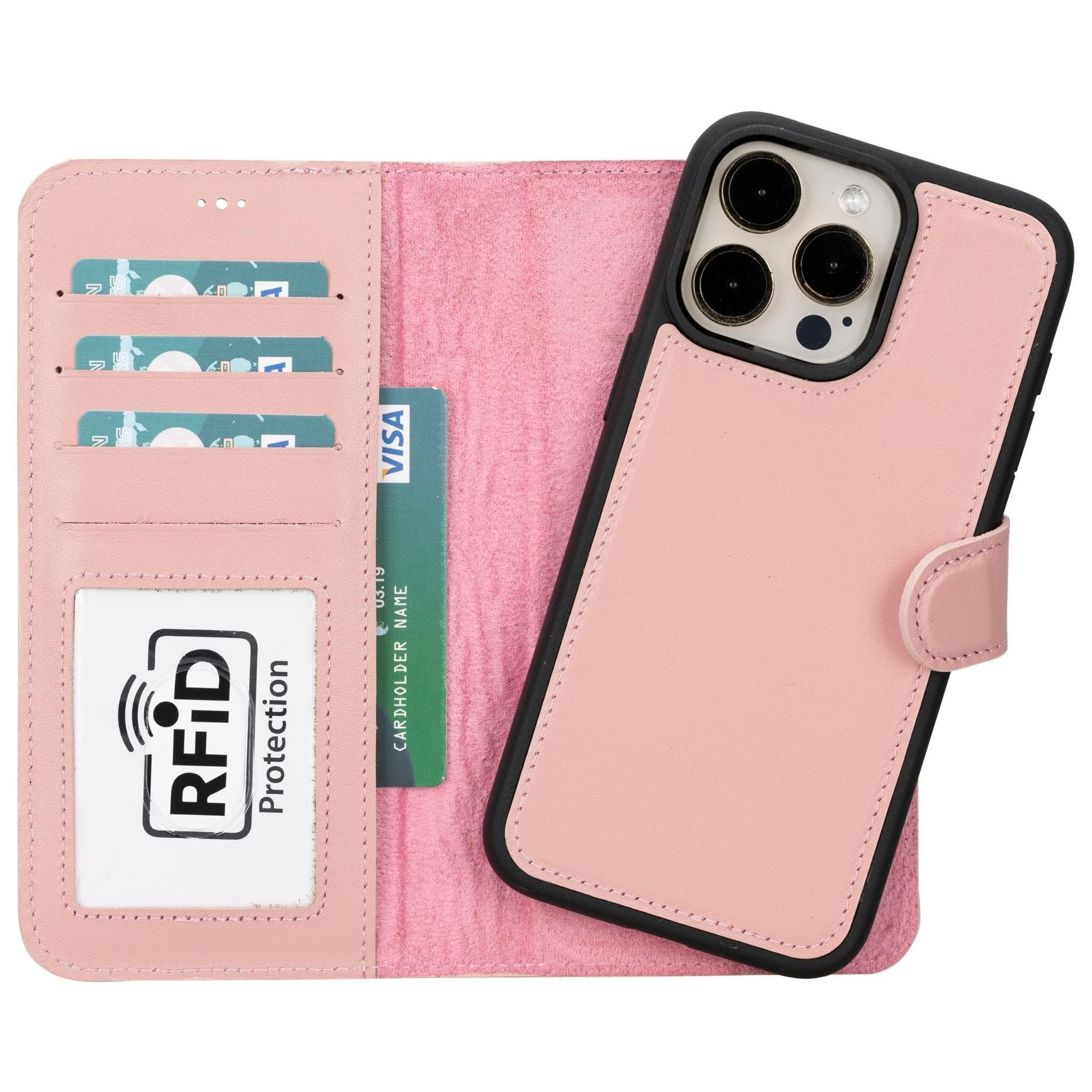 Magic iPhone 15 (6.1") Detachable Leather Wallet Case
