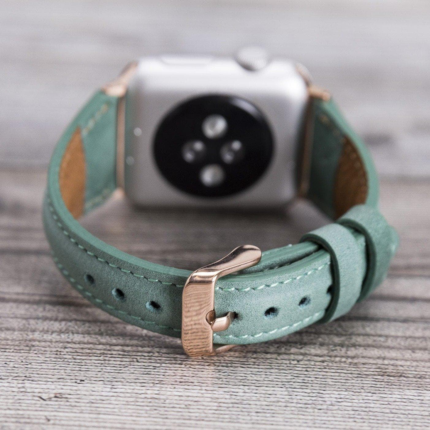 Mint Slim Genuine Leather Apple Watch Band