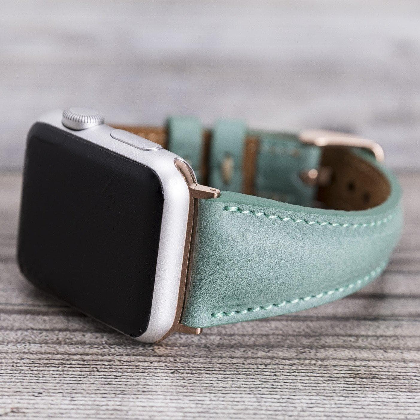 Mint Slim Genuine Leather Apple Watch Band