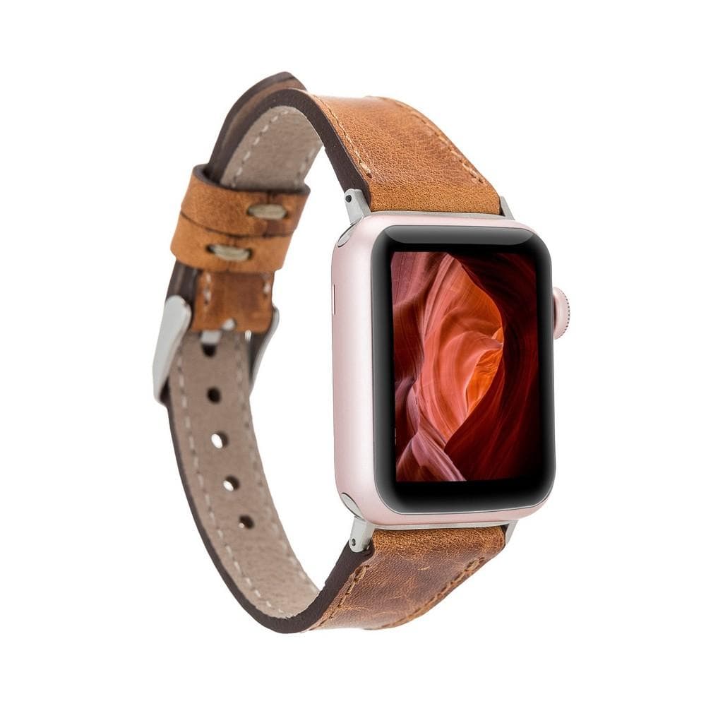 Mint Slim Genuine Leather Apple Watch Band