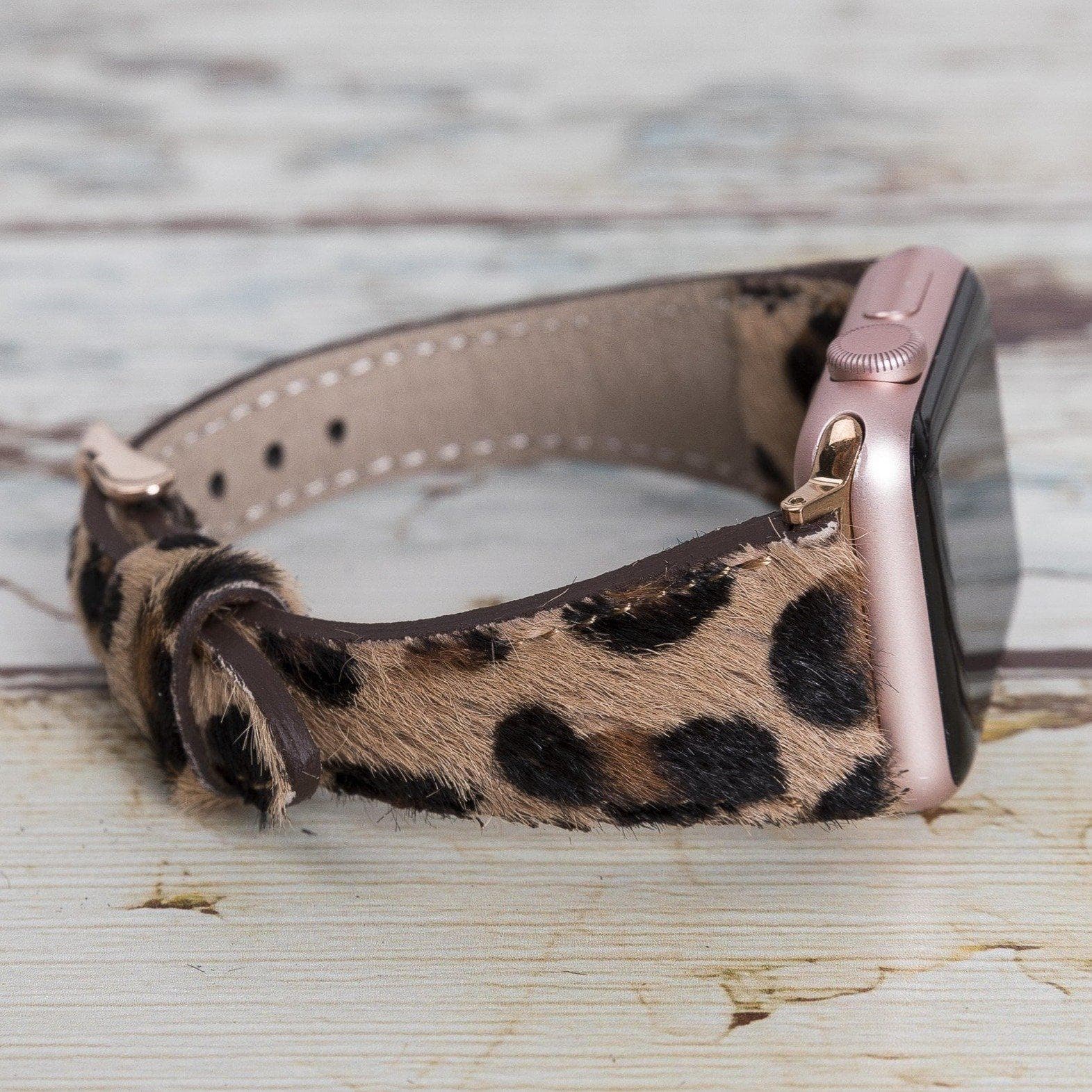 Mint Slim Genuine Leather Apple Watch Band