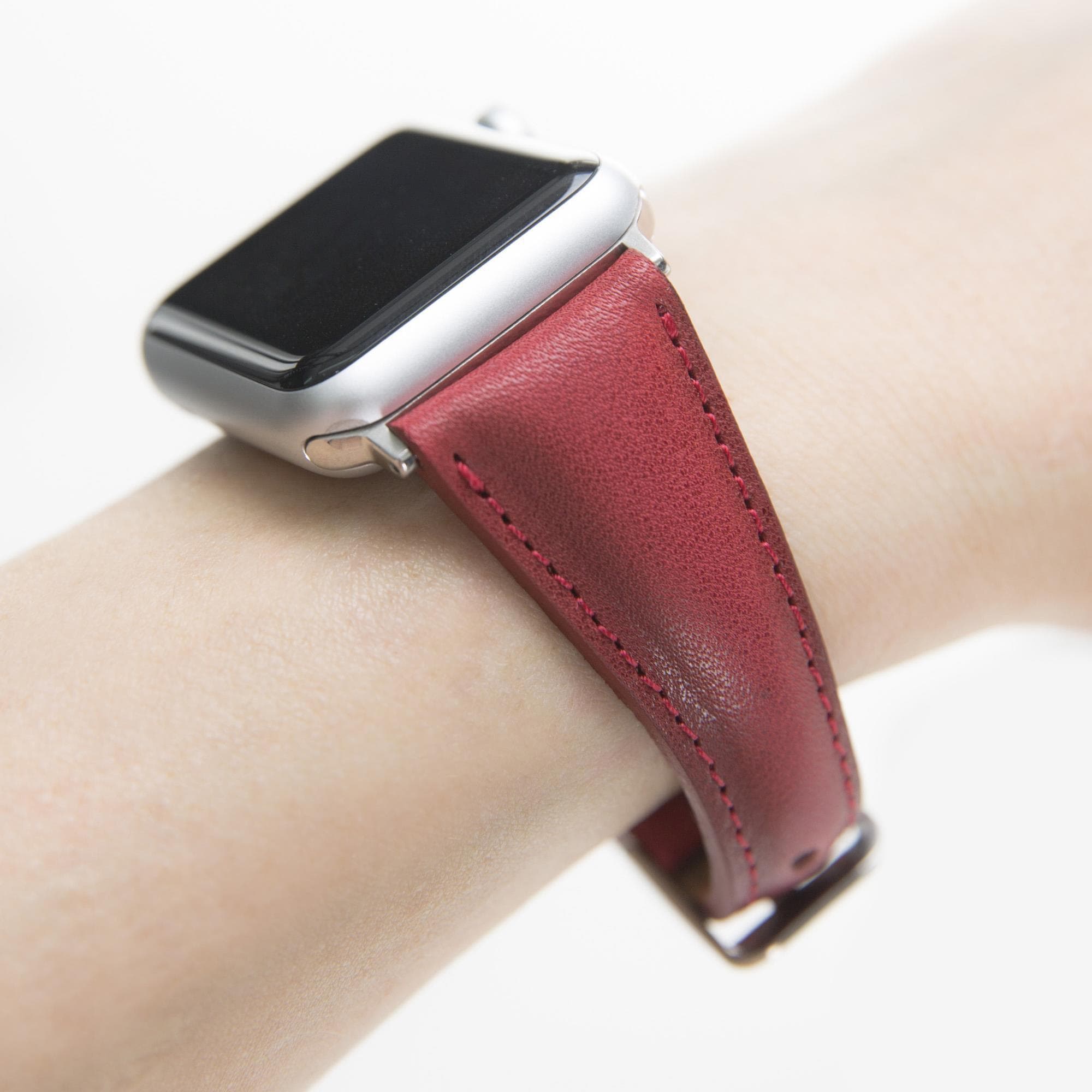 Mint Slim Genuine Leather Apple Watch Band
