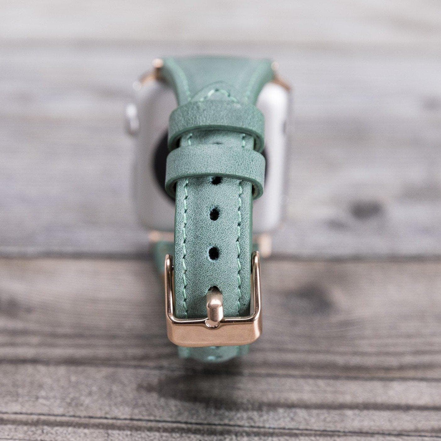 Mint Slim Genuine Leather Apple Watch Band