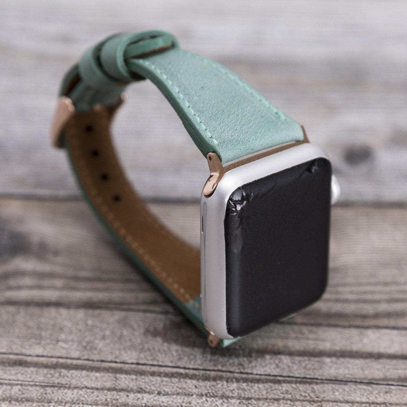 Mint Slim Genuine Leather Apple Watch Band