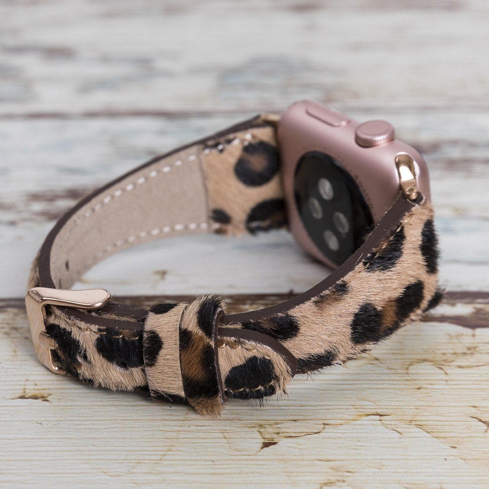 Mint Slim Genuine Leather Apple Watch Band