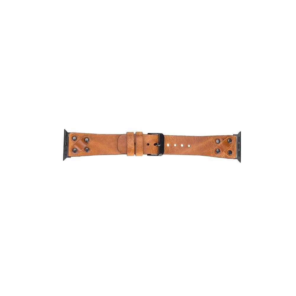 Cross Leather Apple Watch Band with Trok