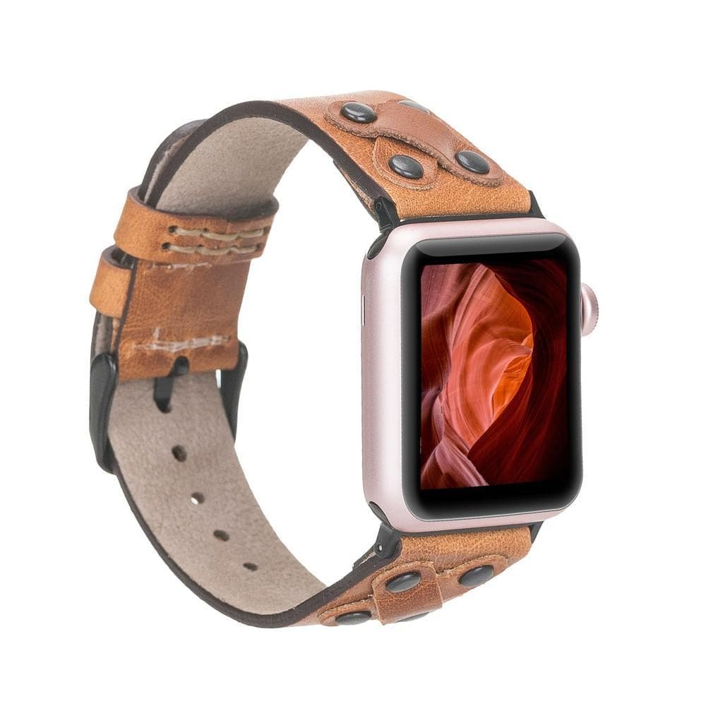 Cross Leather Apple Watch Band with Trok