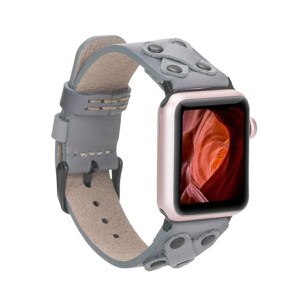 Cross Leather Apple Watch Band with Trok
