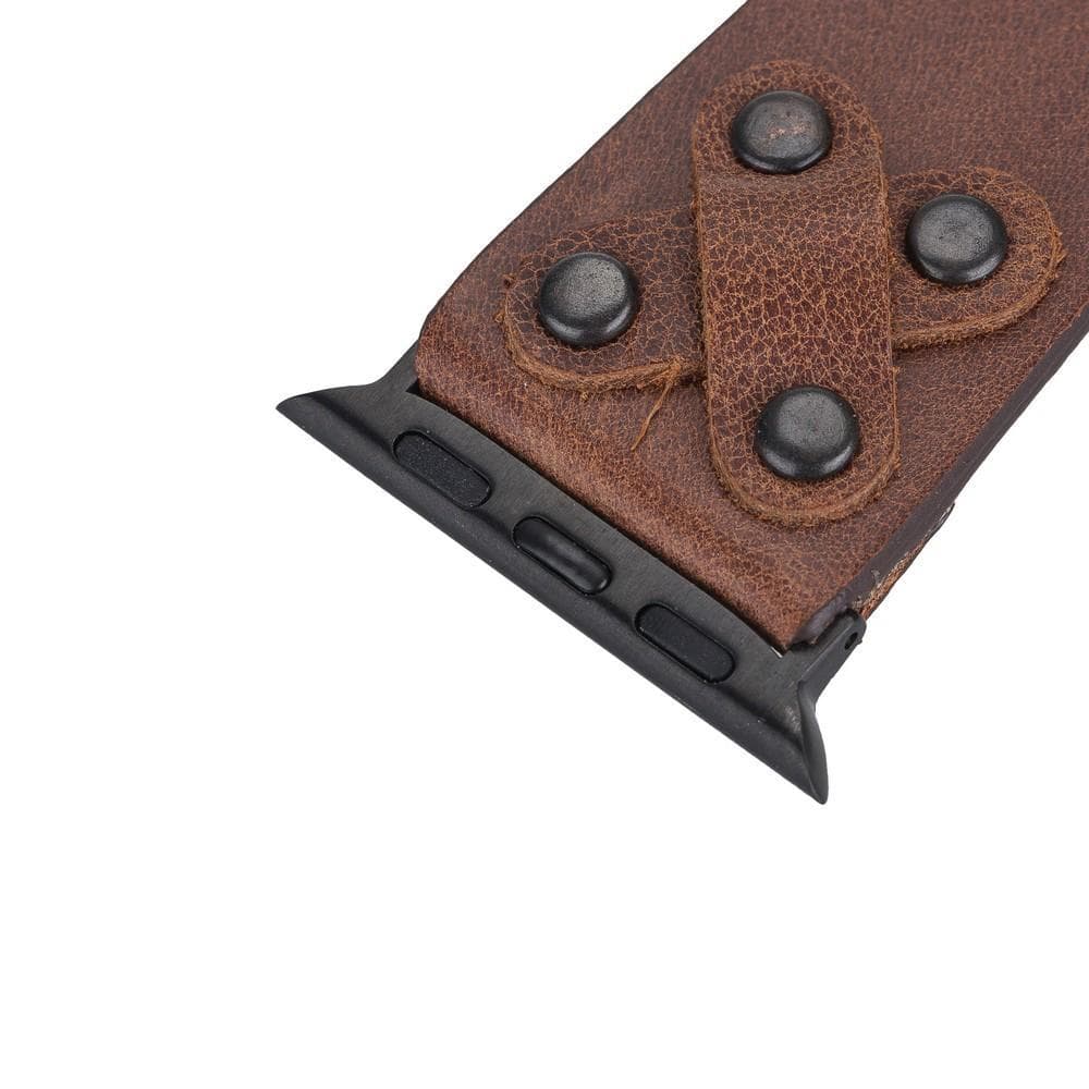 Cross Leather Apple Watch Band with Trok