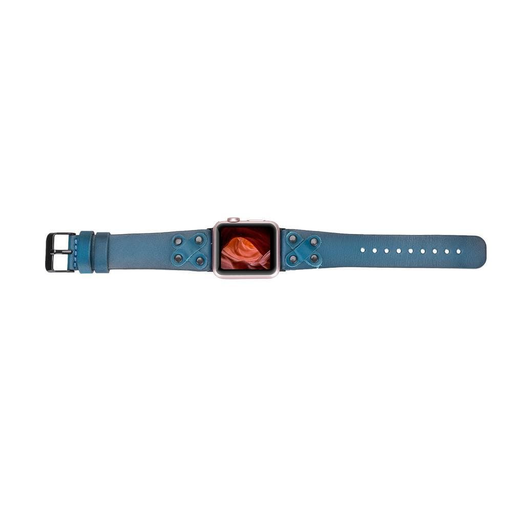 Cross Leather Apple Watch Band with Trok