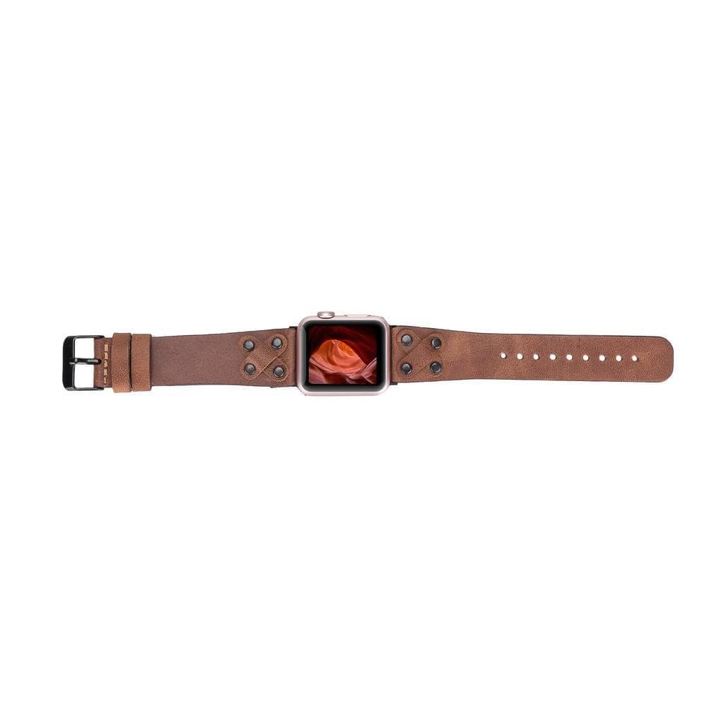Cross Leather Apple Watch Band with Trok