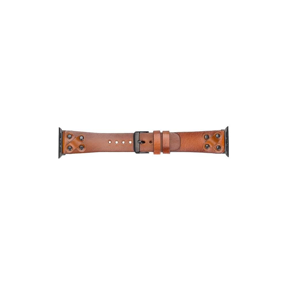 Cross Leather Apple Watch Band with Trok