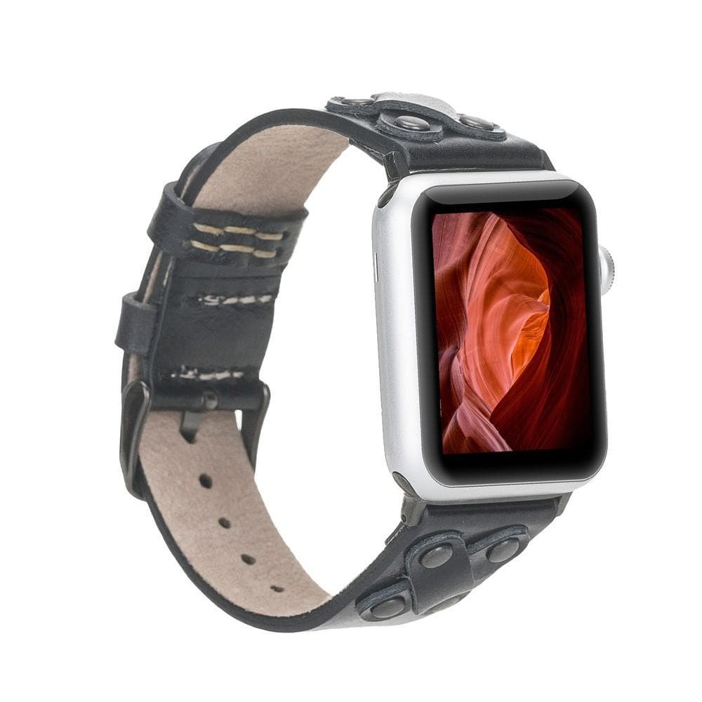 Cross Leather Apple Watch Band with Trok