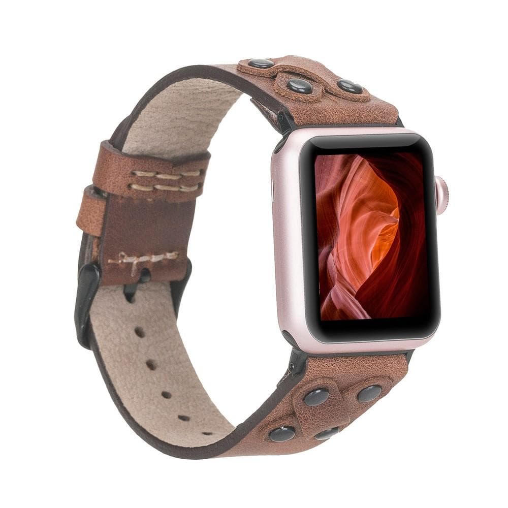 Cross Leather Apple Watch Band with Trok