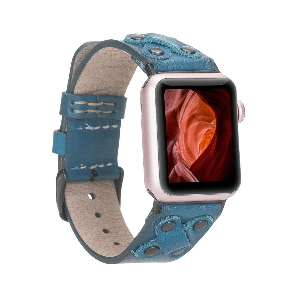 Cross Leather Apple Watch Band with Trok