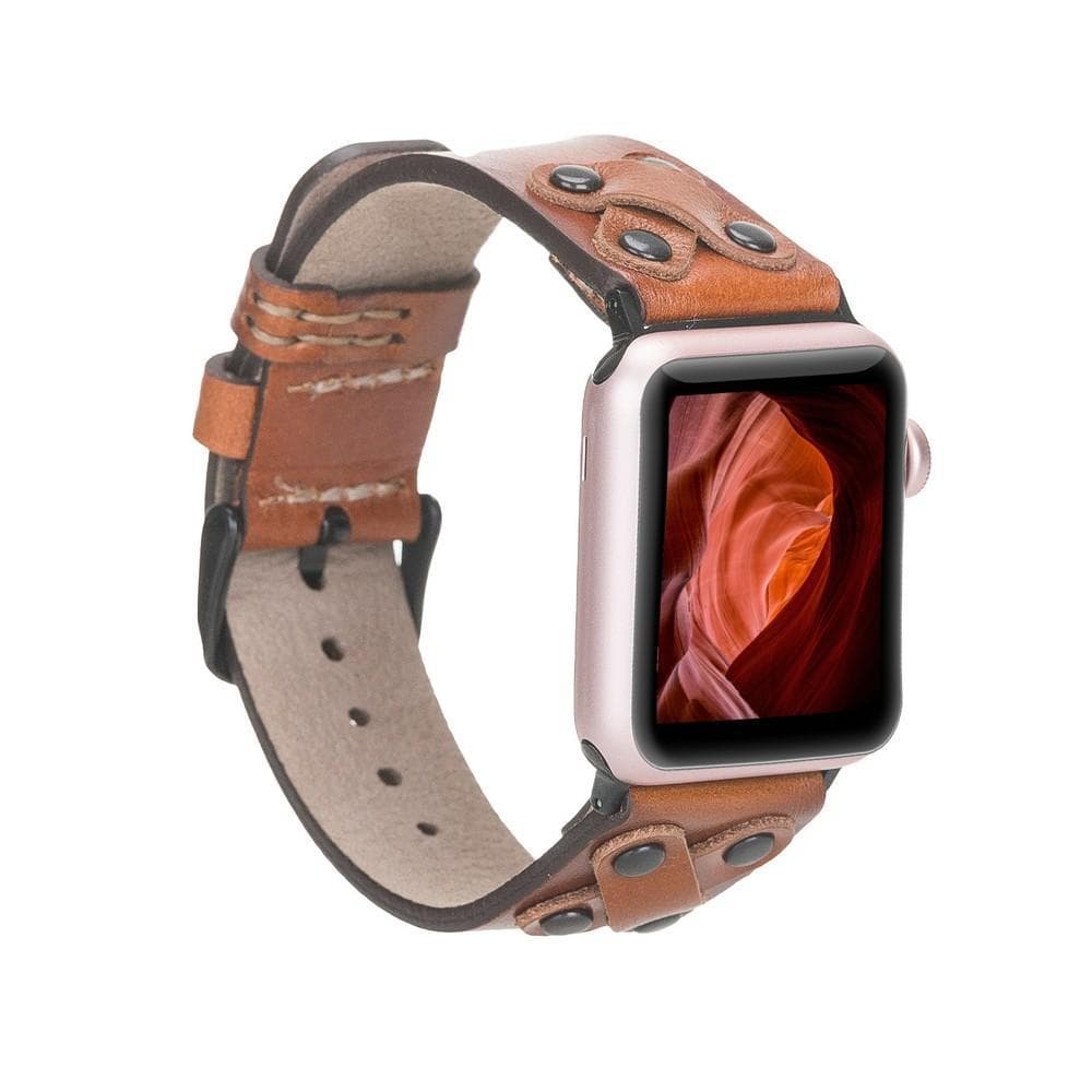 Cross Leather Apple Watch Band with Trok