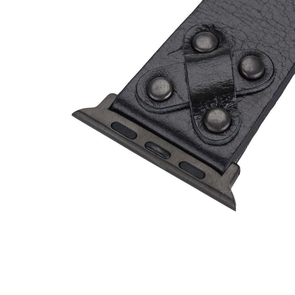 Cross Leather Apple Watch Band with Trok
