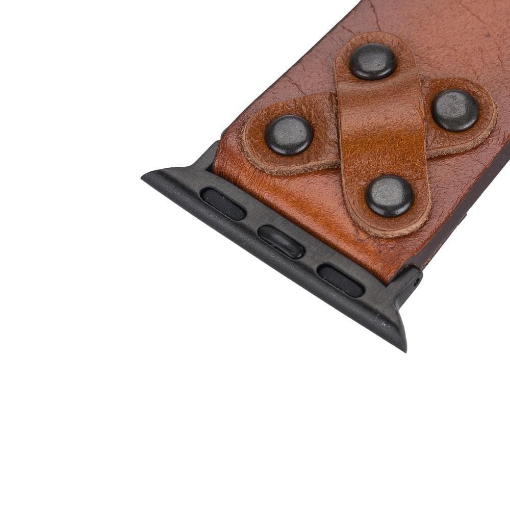 Cross Leather Apple Watch Band with Trok