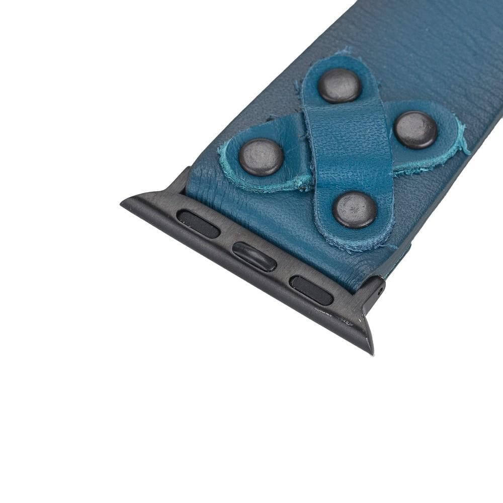 Cross Leather Apple Watch Band with Trok