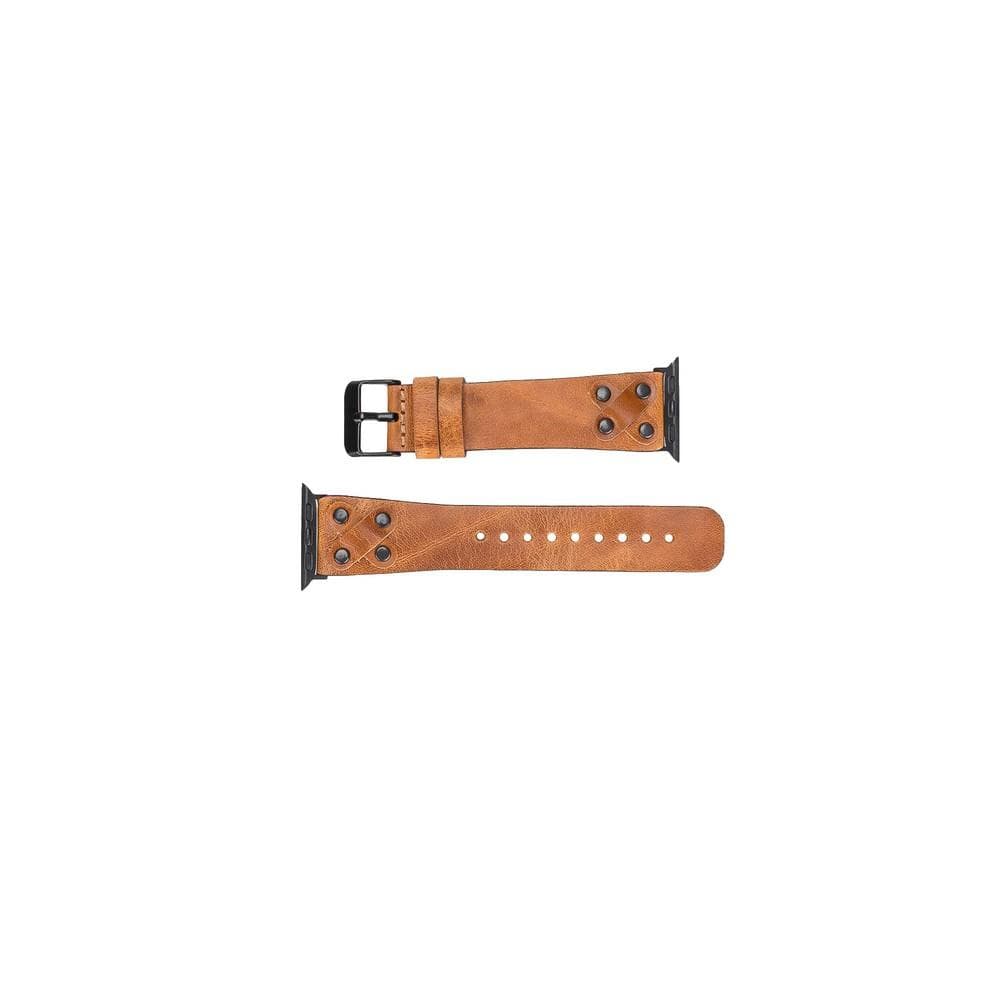 Cross Leather Apple Watch Band with Trok