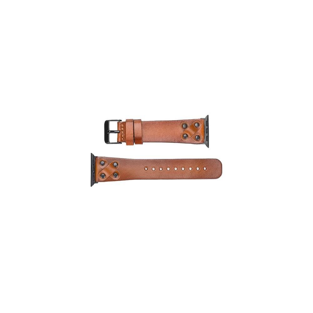 Cross Leather Apple Watch Band with Trok