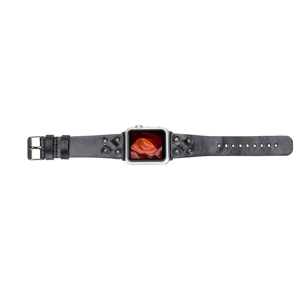 Cross Leather Apple Watch Band with Trok