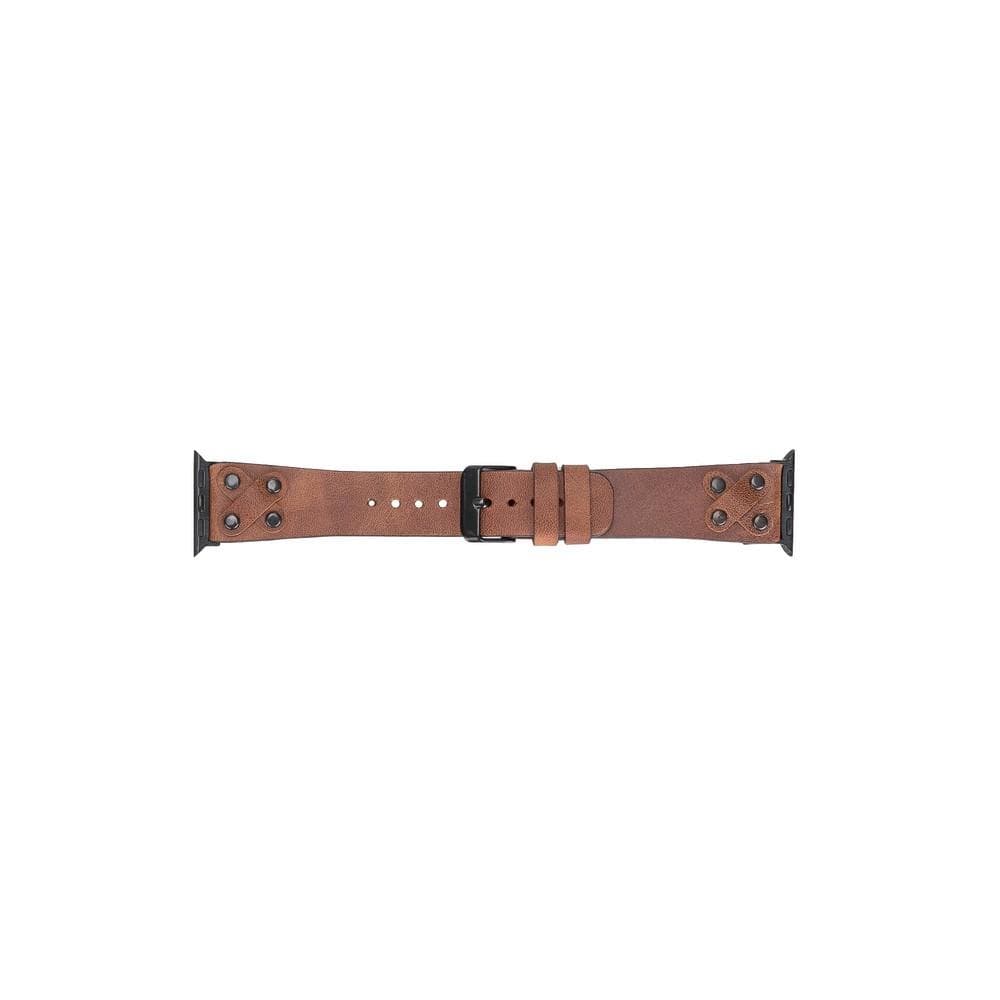 Cross Leather Apple Watch Band with Trok