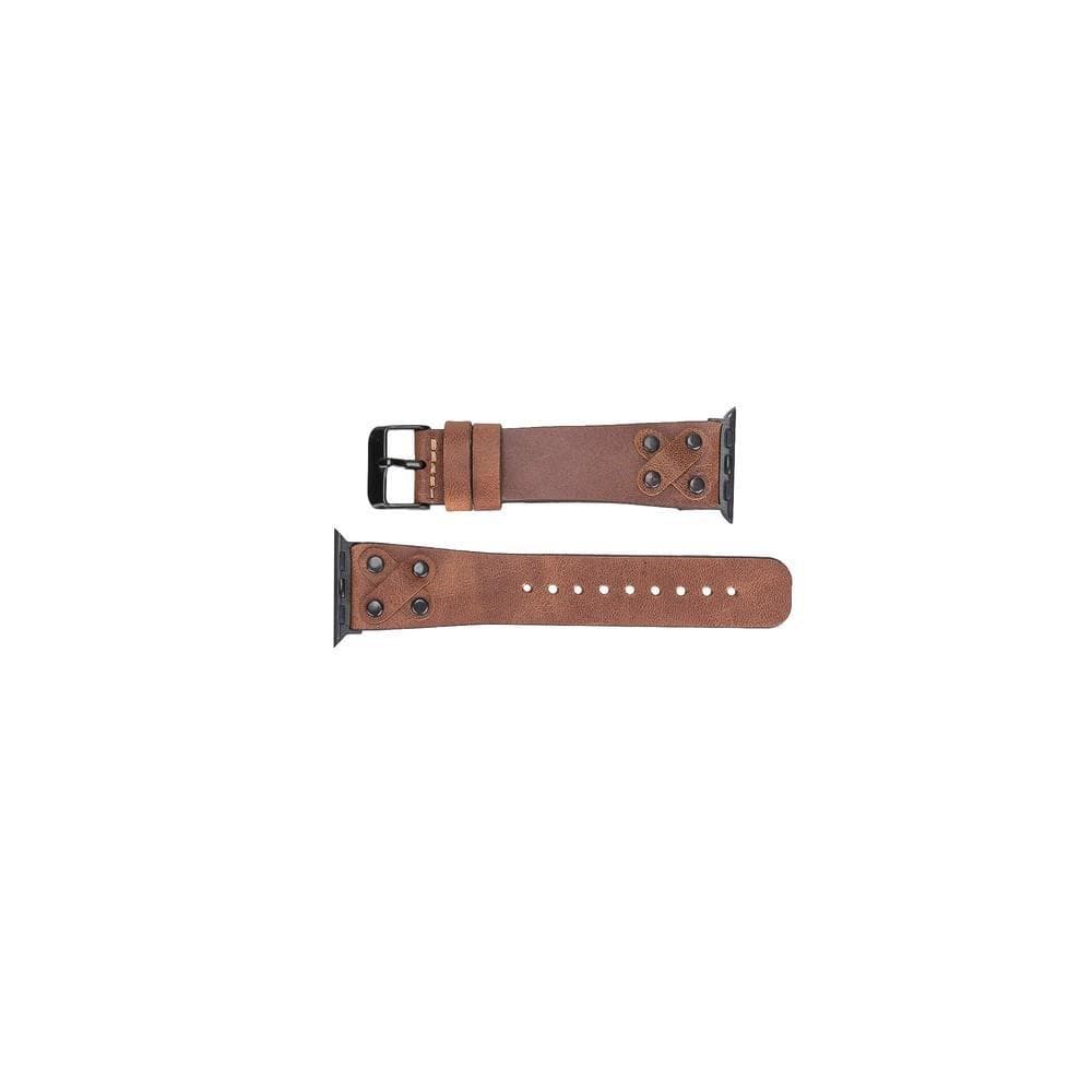 Cross Leather Apple Watch Band with Trok