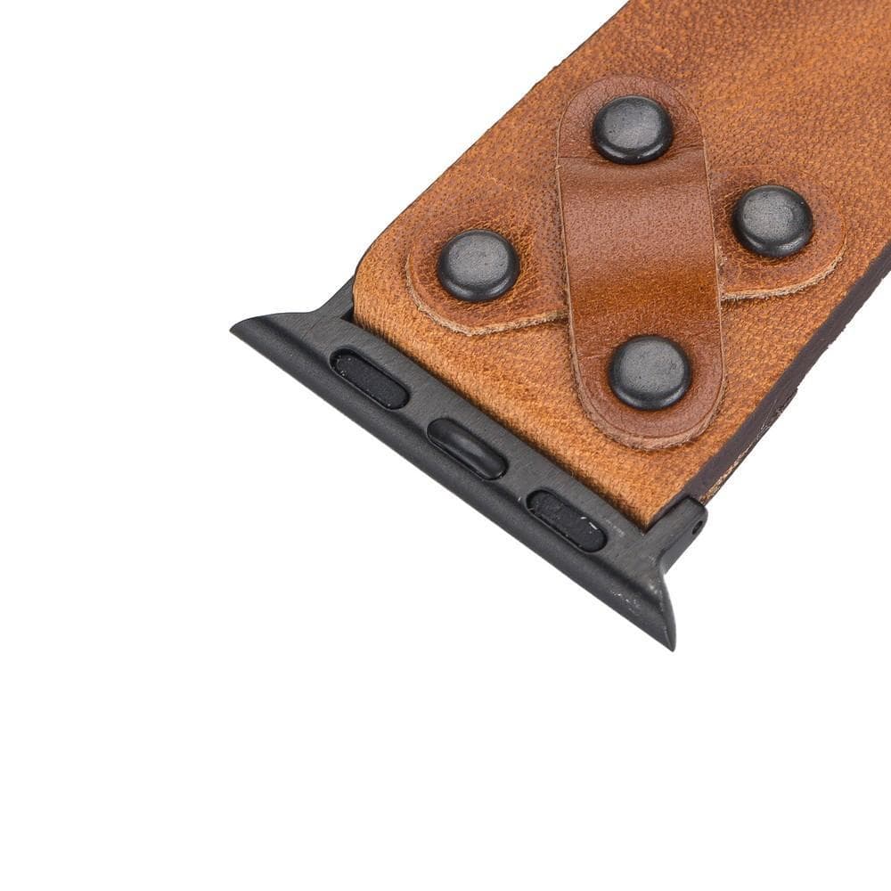 Cross Leather Apple Watch Band with Trok