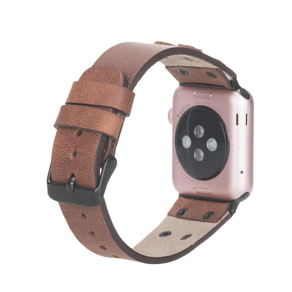 Cross Leather Apple Watch Band with Trok