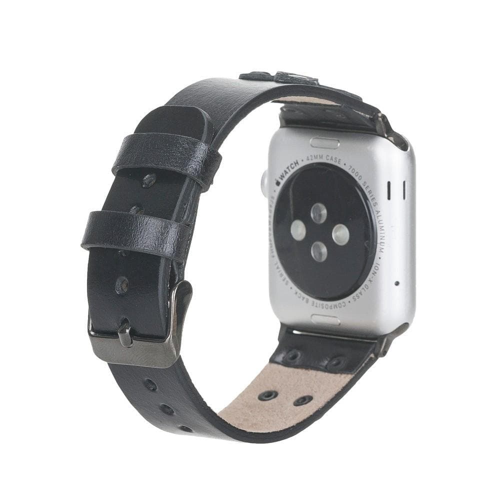 Cross Leather Apple Watch Band with Trok