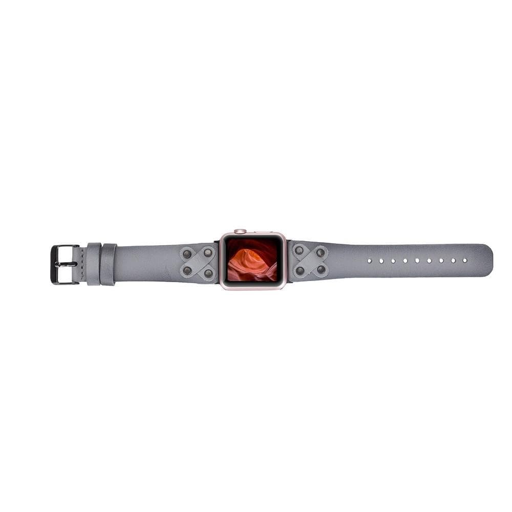 Cross Leather Apple Watch Band with Trok