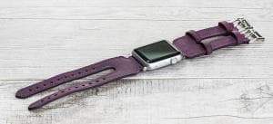 Bracelet de montre Apple Watch en cuir à double manchette
